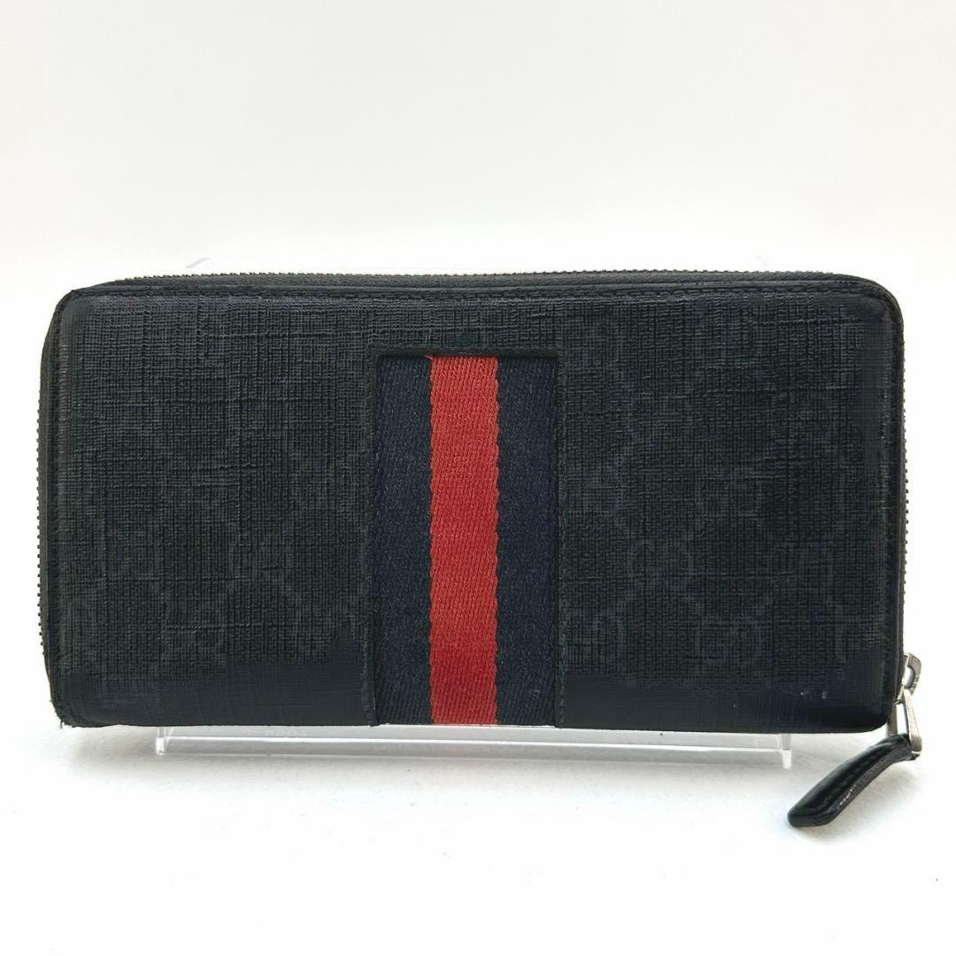 GUCCI グッチ ニューウェブ シェリーライン ラウンドファスナー 長財布