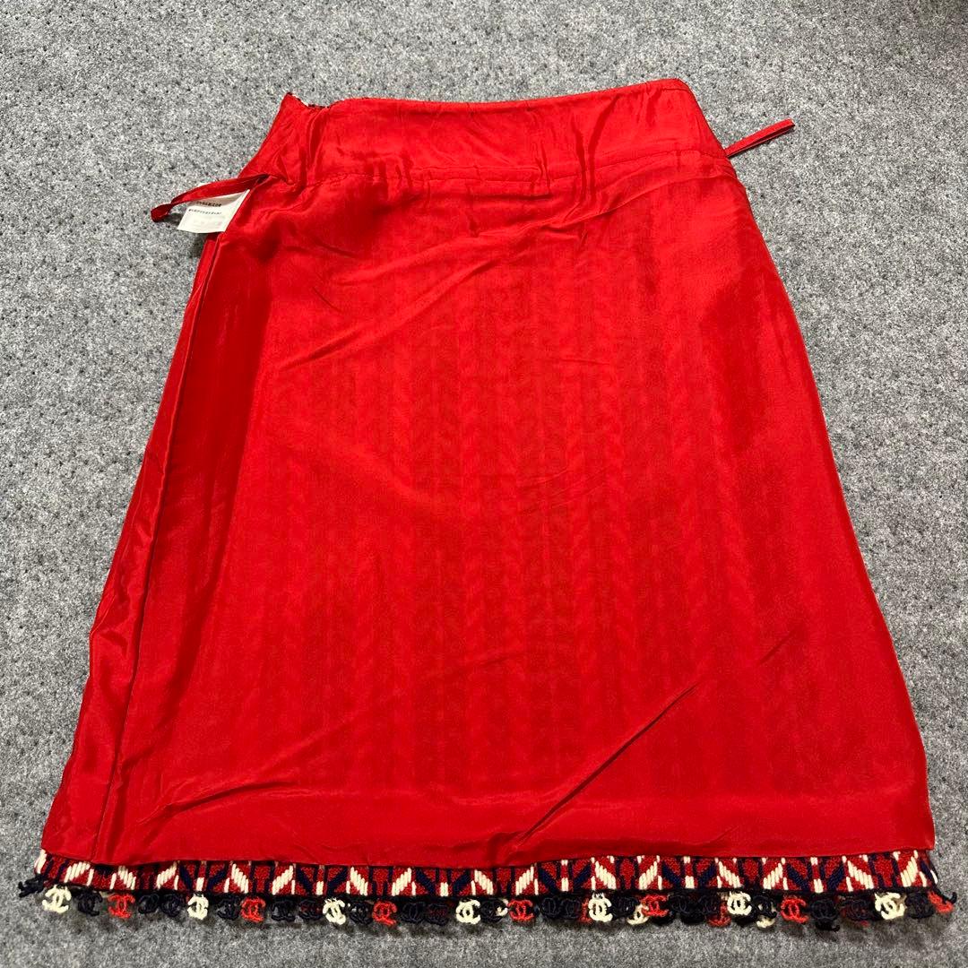 美品/CHANEL/シャネル/スカート/ツイード/トリコロール/COCOモチーフ