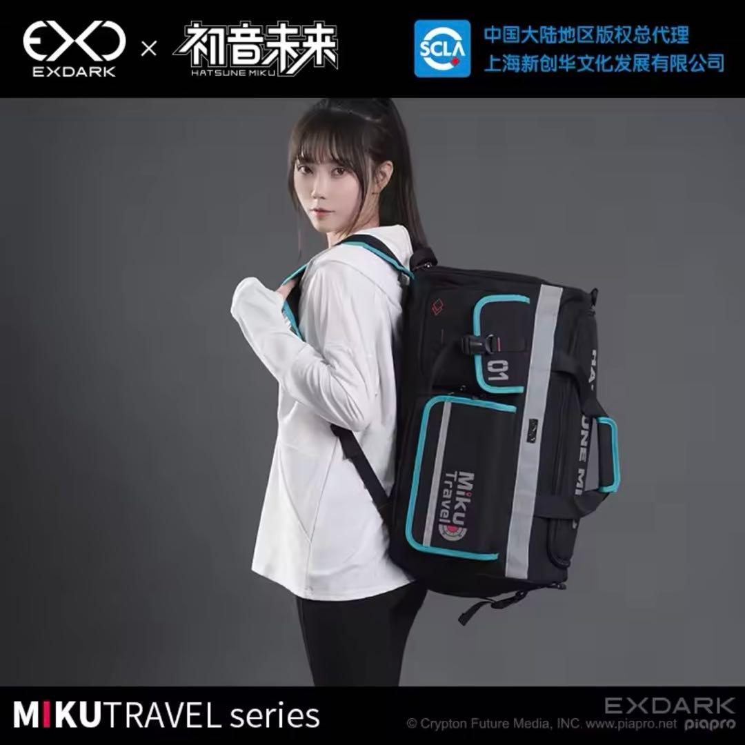 新品 初音ミク モチーフ ボストンバッグ 大容量 リュック＆ショルダー