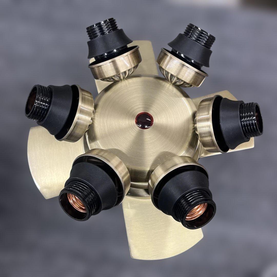 シーリングファン フィラメントLED 6灯 ゴールド JE-CF048 GD
