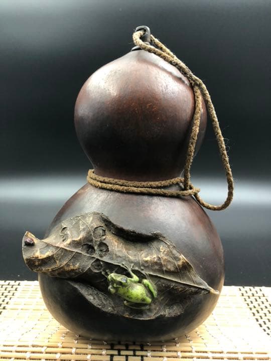 時代古瓢箪 時代提げ物 酒器 煎茶飾 置物 蓋物 工芸品 中国古玩骨董