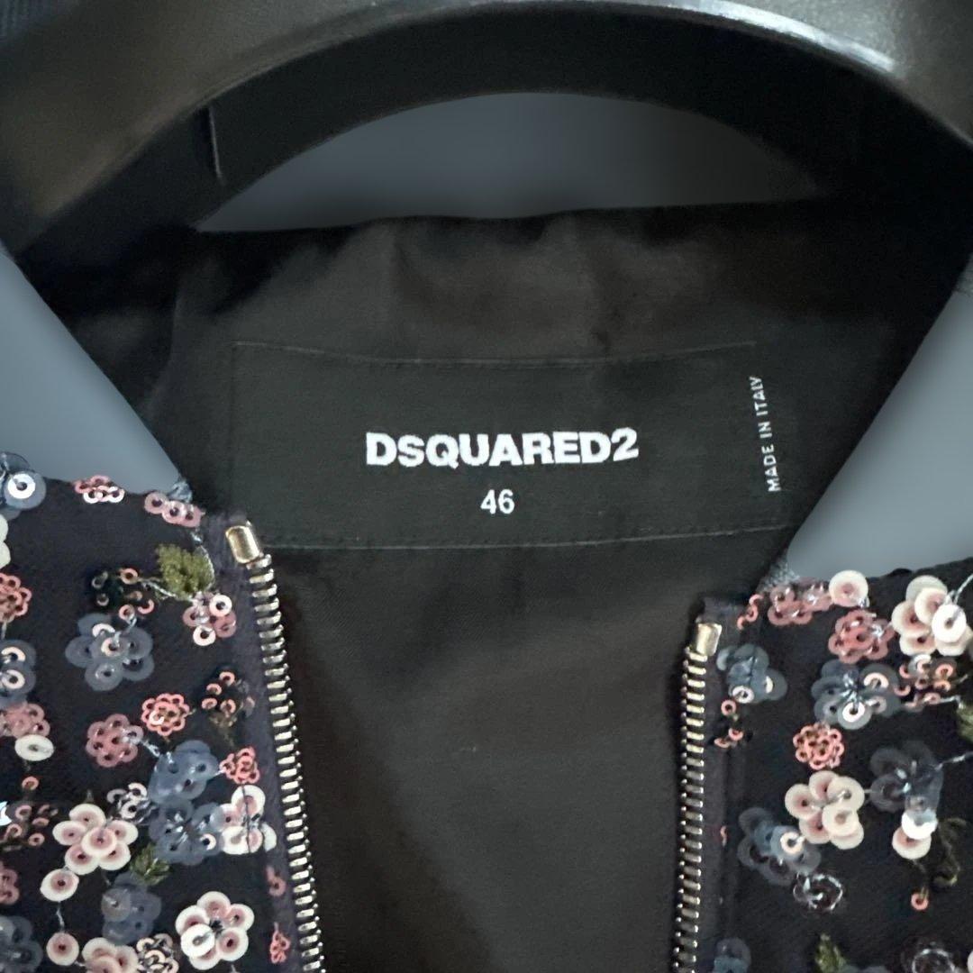 う*犬様 DSQUARED2 花柄刺繍 ジャンパー 46