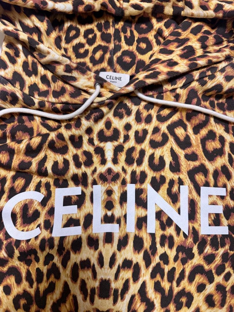 CELINE ヒョウ柄パーカー XXL