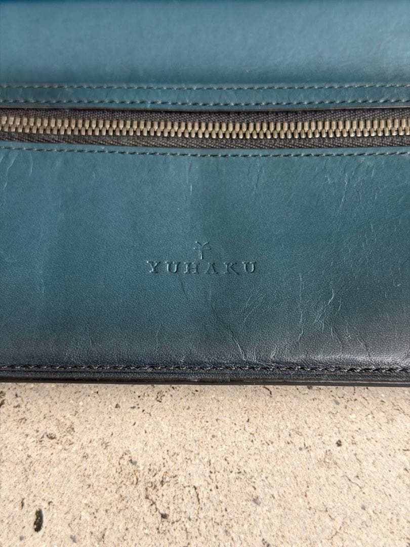 Yuhaku 長財布　ターコイズブルー