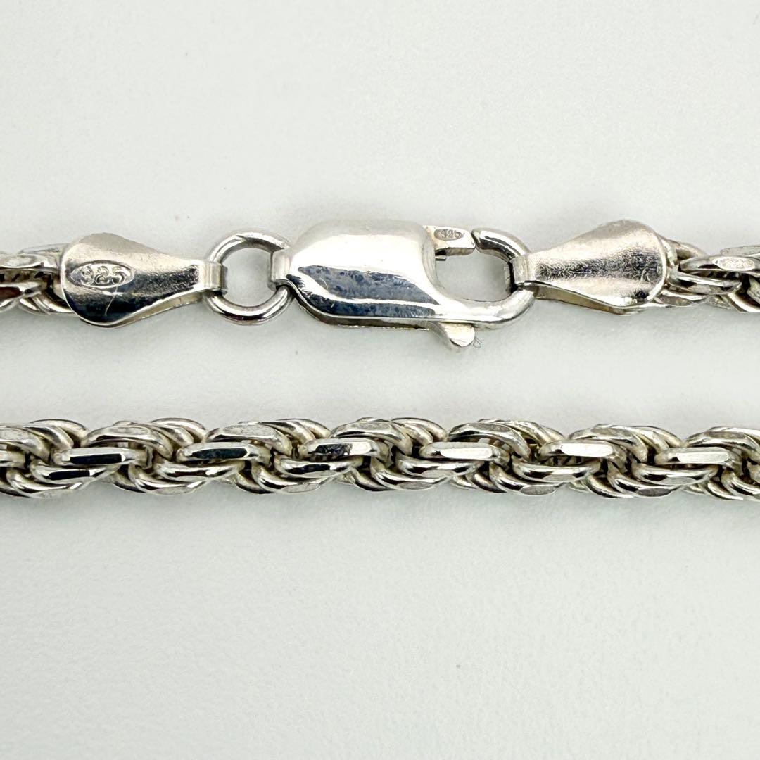 ●【美品】SILVER925 ITALY ロープチェーン 4.0mm幅 46cm