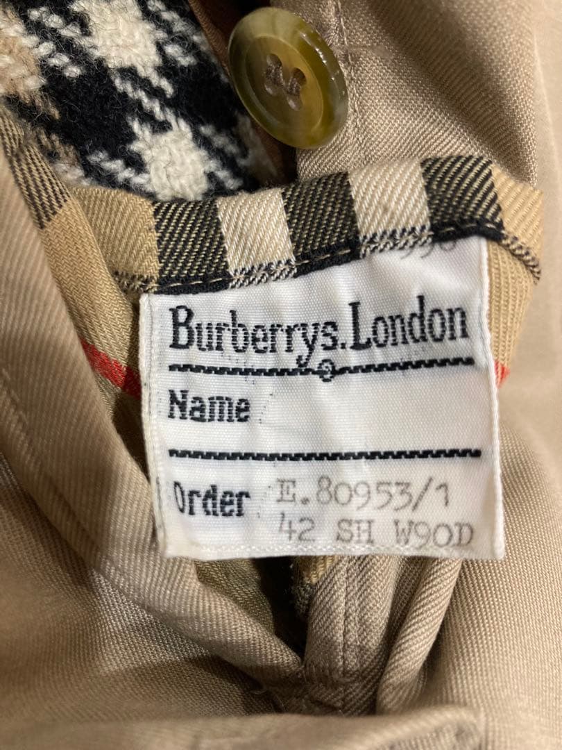 Burberry ステンカラーコート ライナー付 メンズ