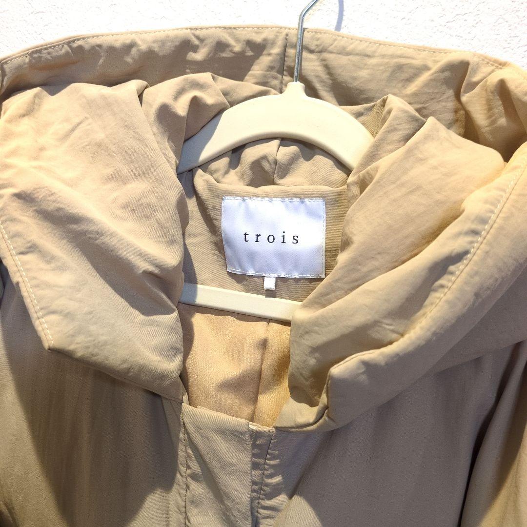 定価3.9万【美品】trois トロワ ロングコート ダウンコート ロングダウン