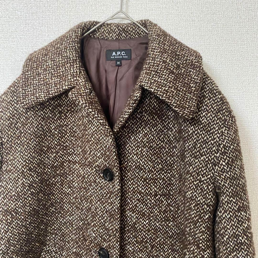 A.P.C アーペーセー　コート　ジャガード　キュプラ　美品　アウター