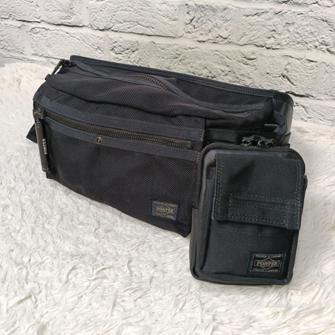美品■PORTER HEAT ウエストバッグ＋PRISM ポーチ セット 廃盤