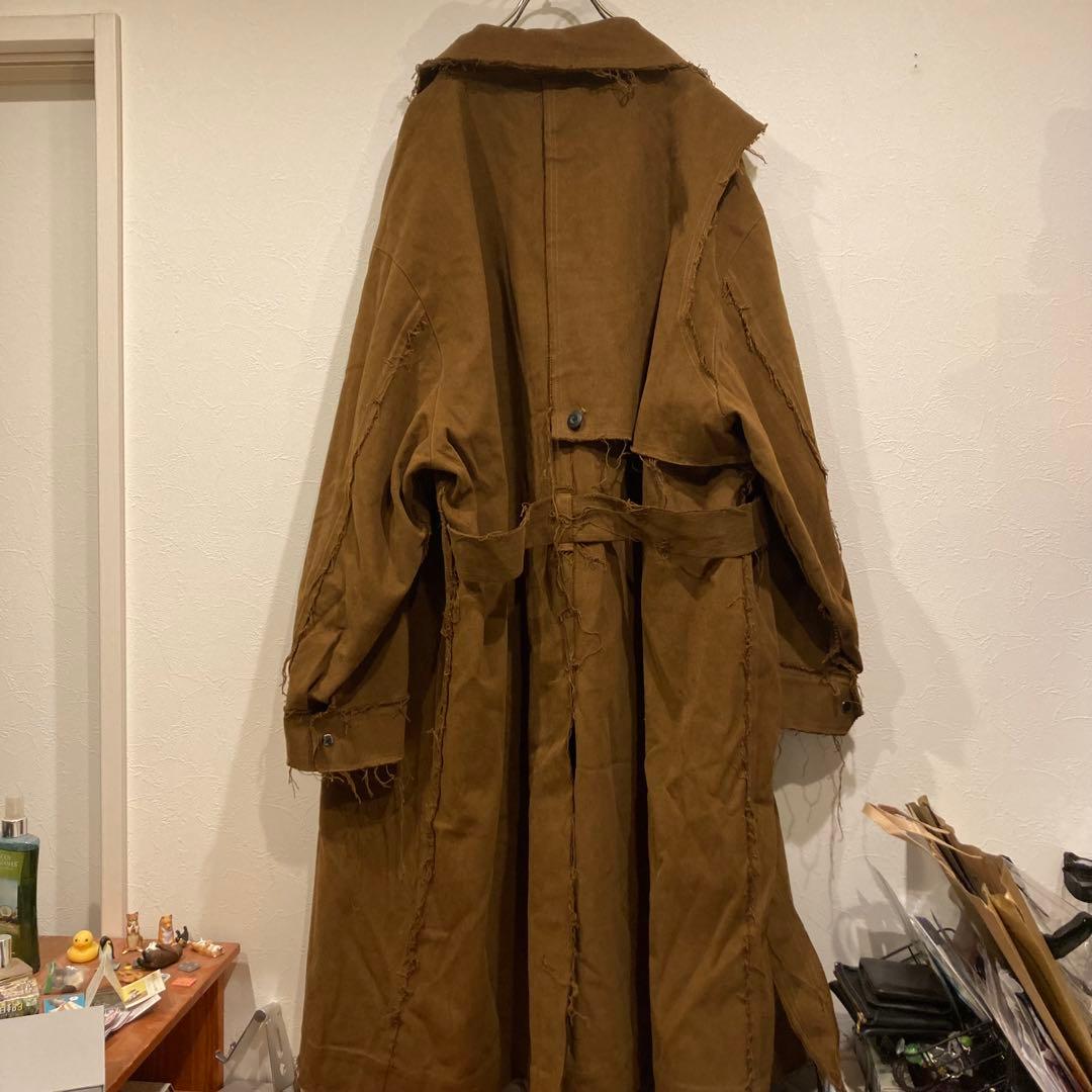 【Aphlotas】カットオフデザイン モーターサイクルタイロッケンロングコート
