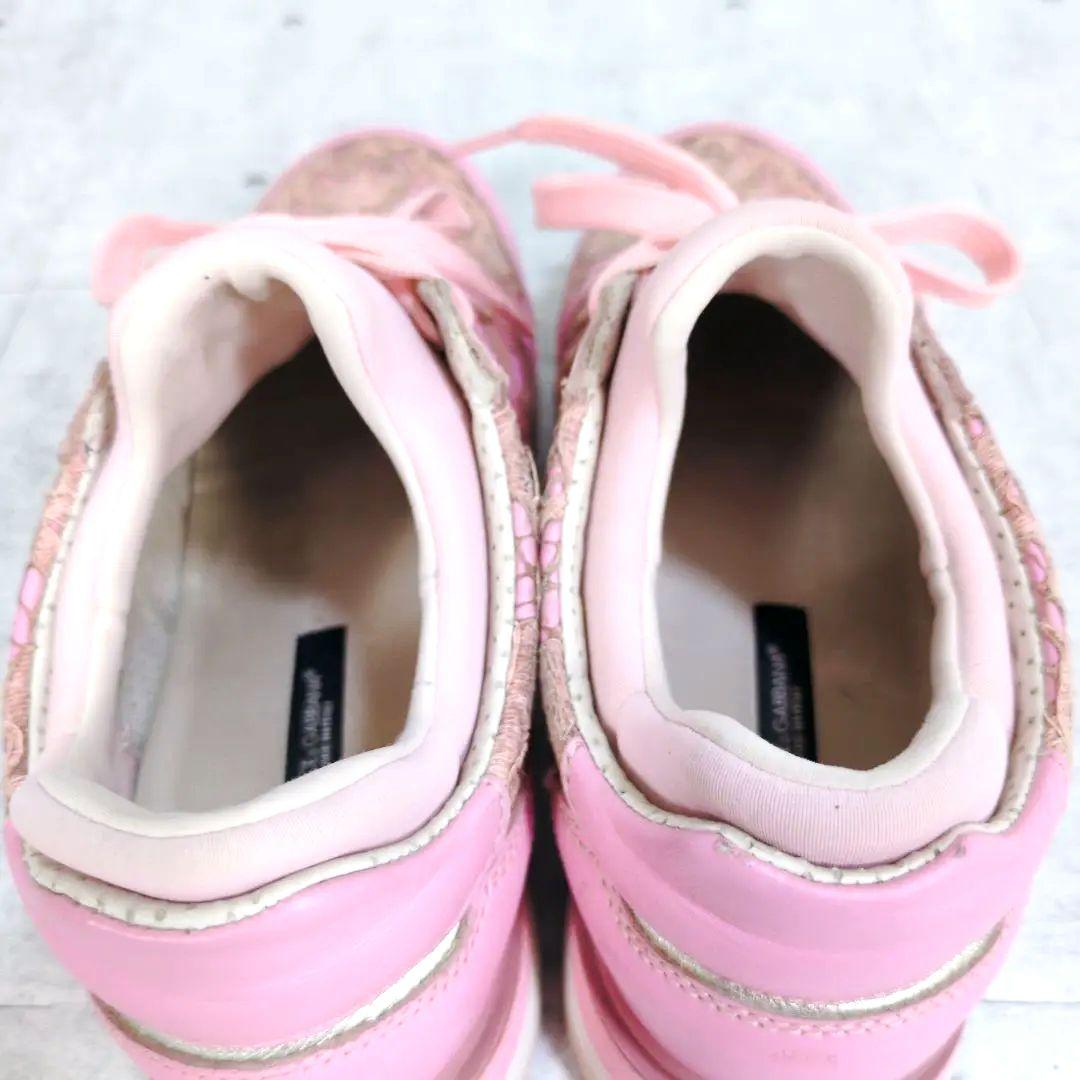 入手困難　DOLCE＆GABBANA　フラワーレーススニーカー シャークソール