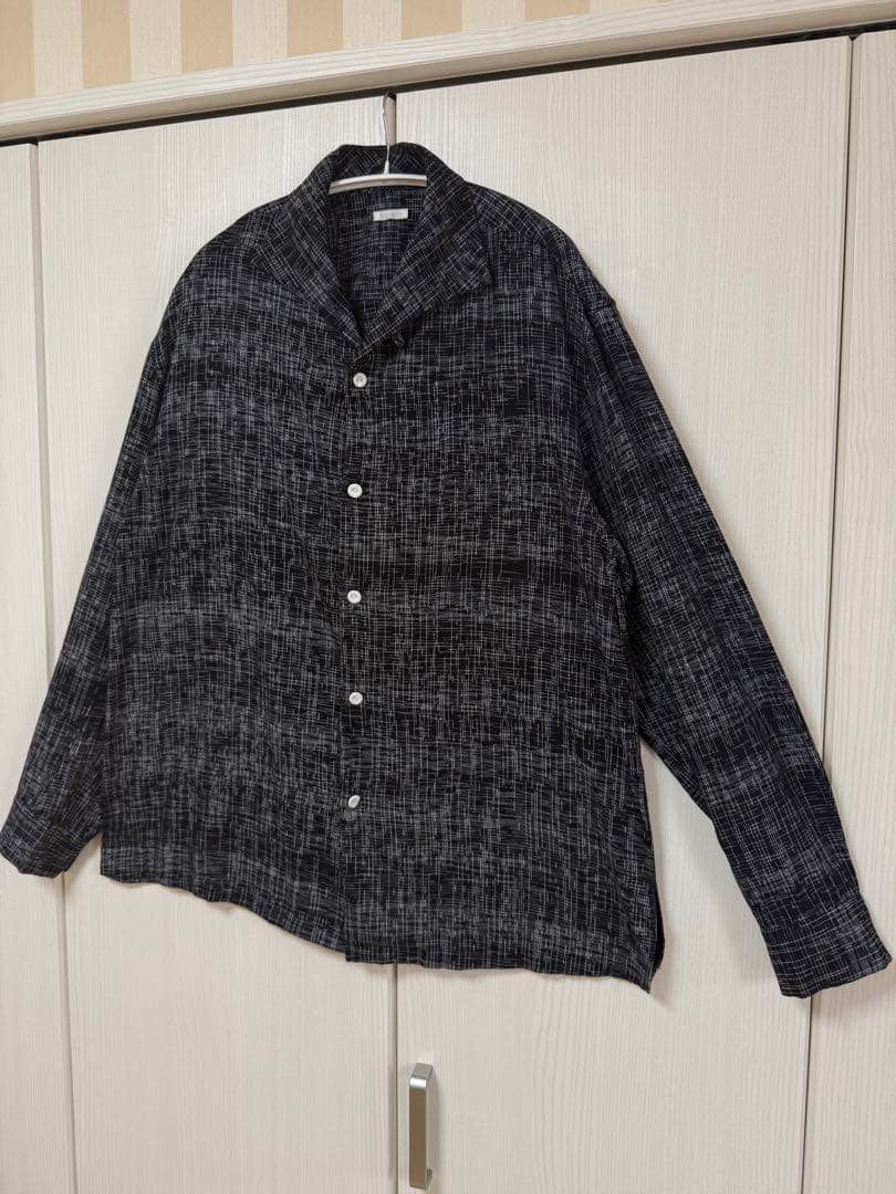 SOWBOW ソウボウ　チェックぽいデザイン　長袖シャツ　黒×グレー　XL 美品