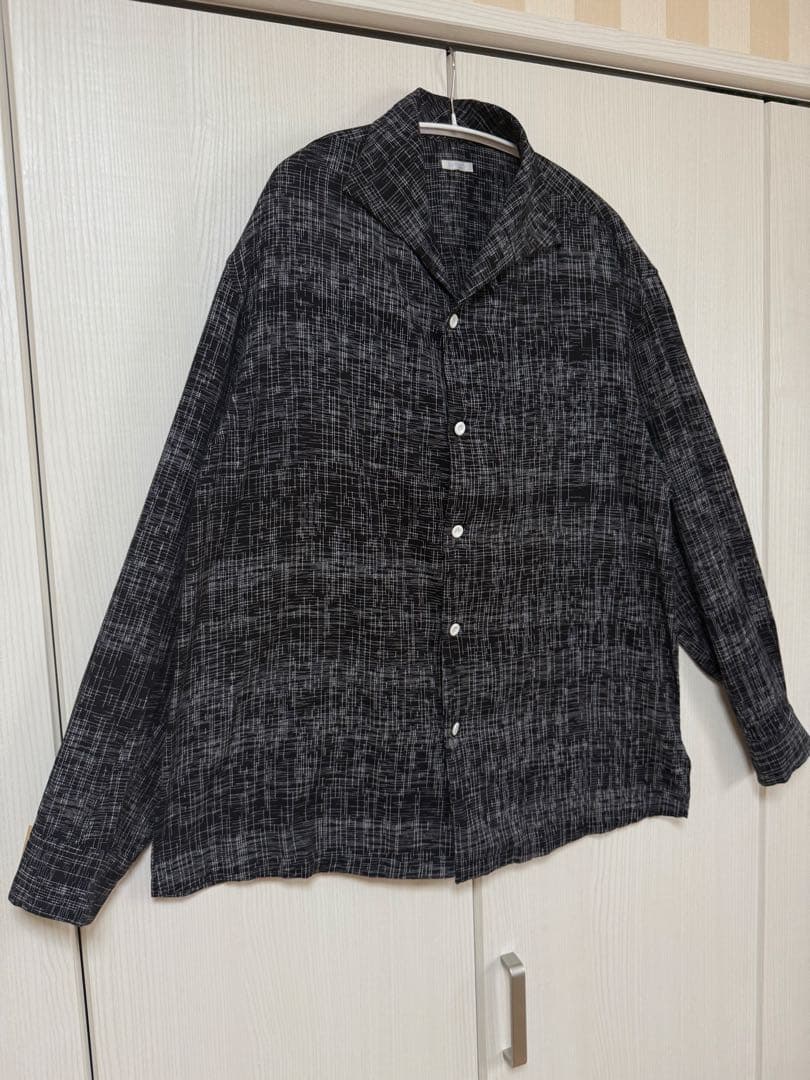 SOWBOW ソウボウ　チェックぽいデザイン　長袖シャツ　黒×グレー　XL 美品