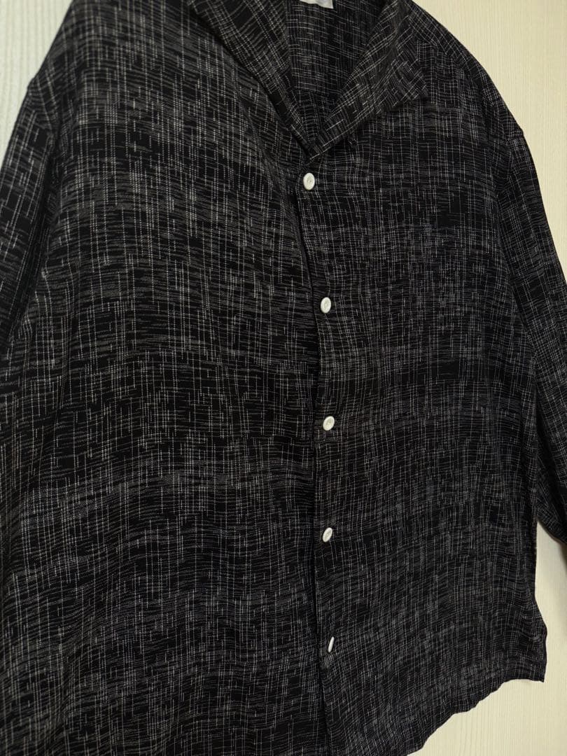 SOWBOW ソウボウ　チェックぽいデザイン　長袖シャツ　黒×グレー　XL 美品