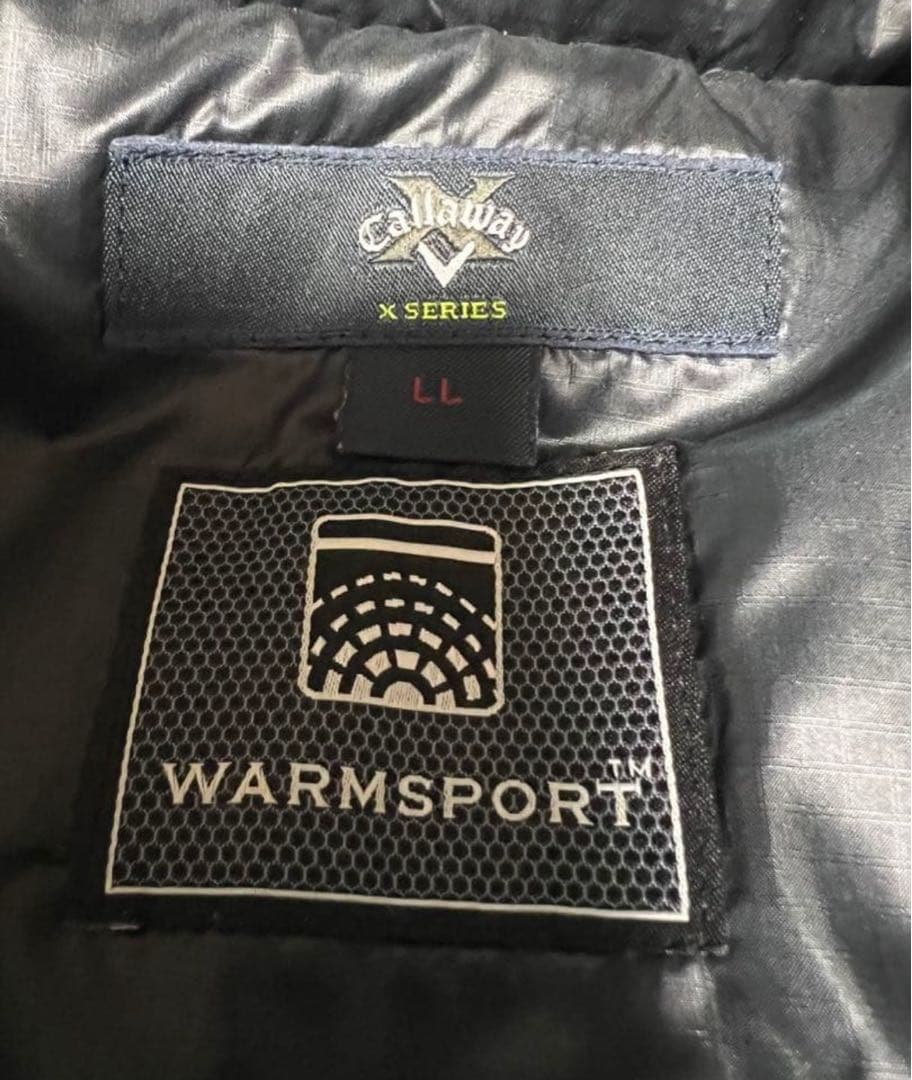 callaway ダウンジャケット2way 大きいサイズ　ゴルフウェア　黒