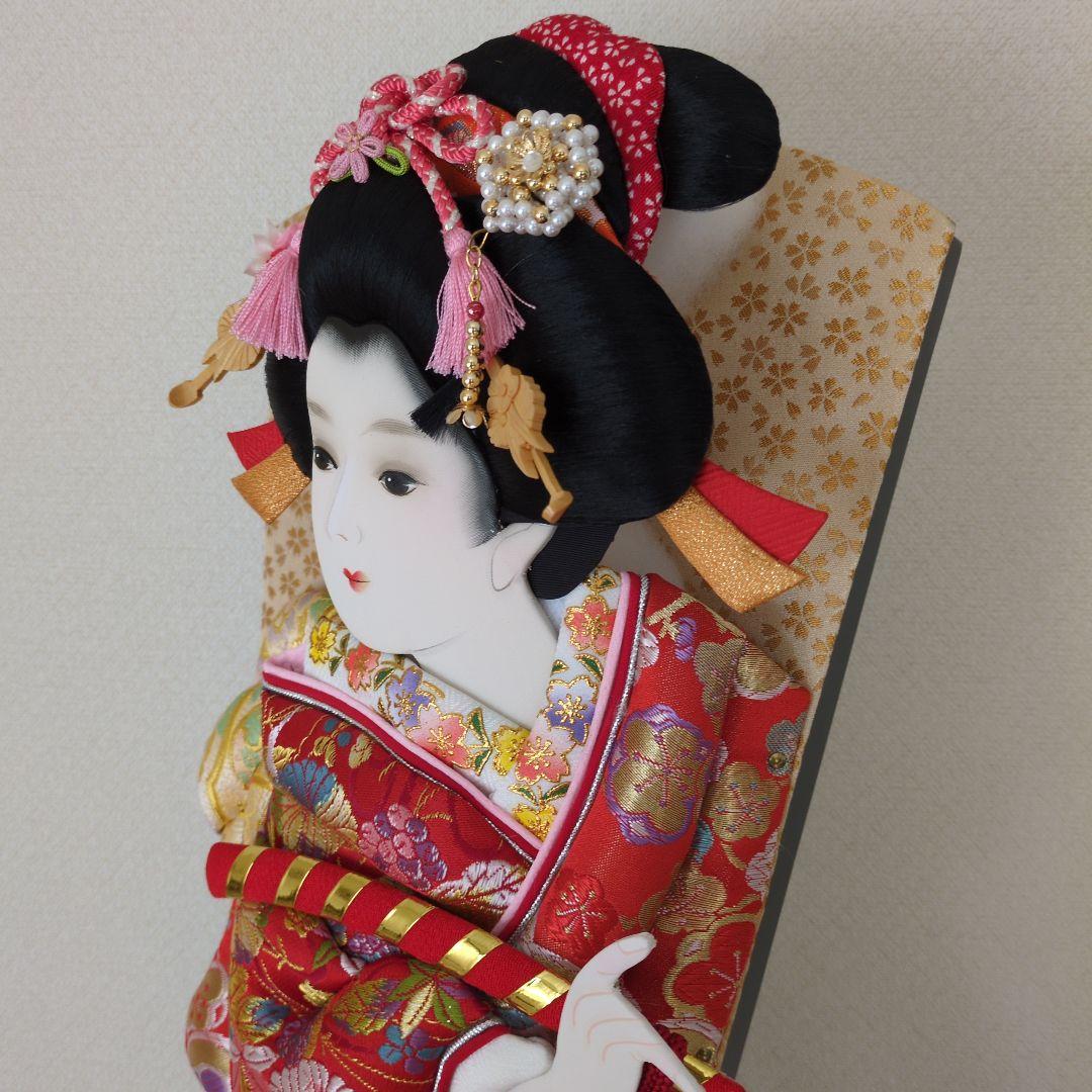 伝統的羽子板 　金襴　タイトル【汐汲】スタンド付