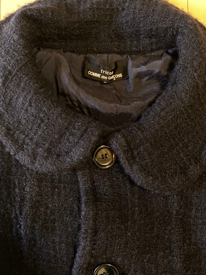 tricot COMME des GARÇONS ブラック ロングコート