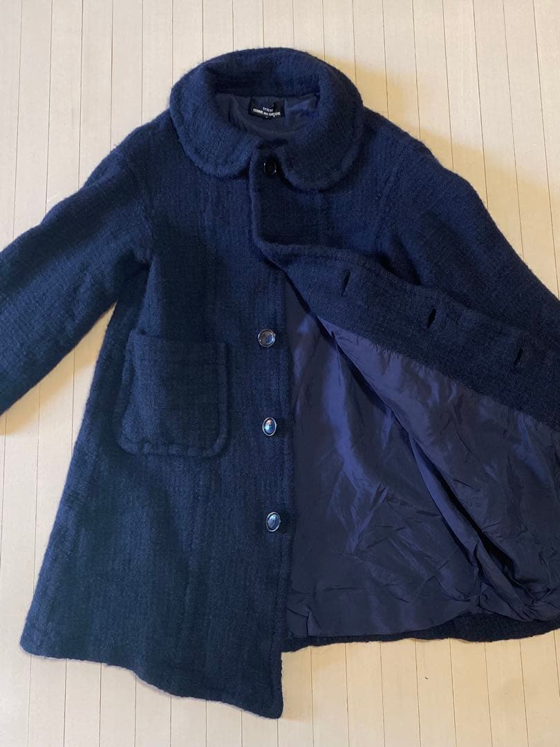 tricot COMME des GARÇONS ブラック ロングコート