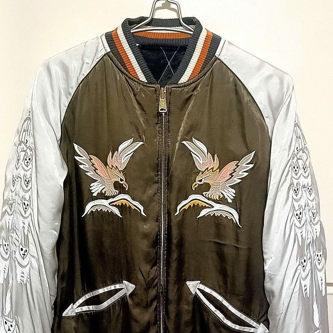 Hideya　美品★ヒューストン　ALASKA　リバーシブ 中綿スカジャン