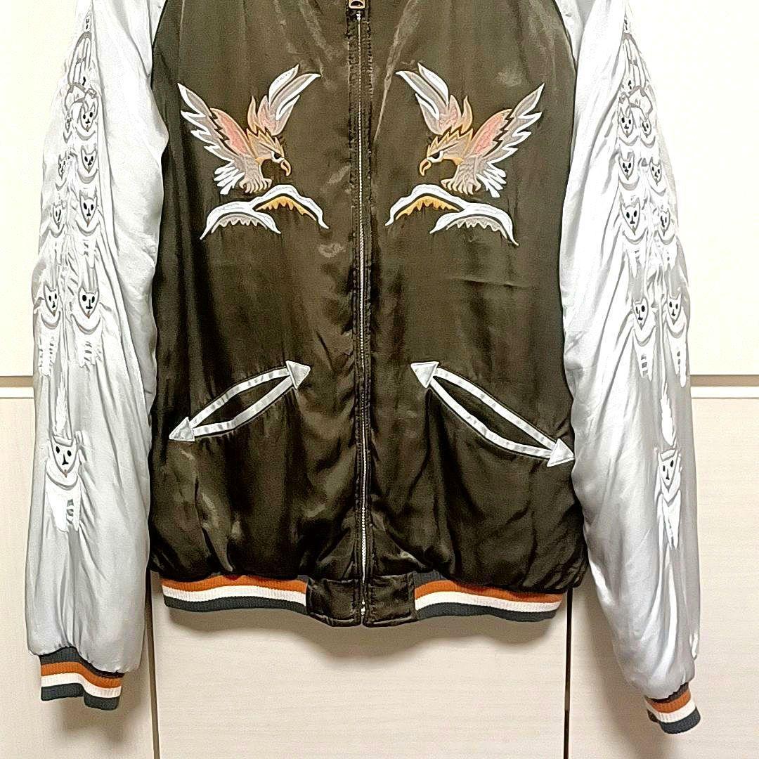 Hideya　美品★ヒューストン　ALASKA　リバーシブ 中綿スカジャン