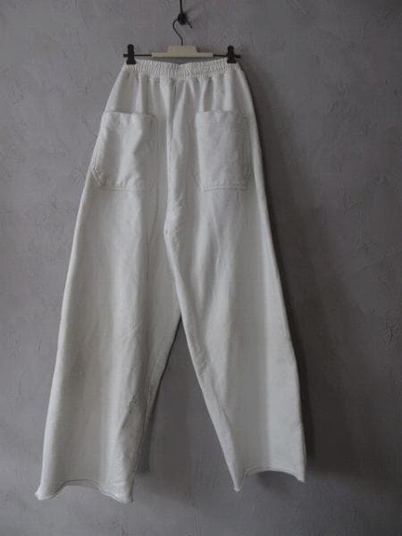 パンツ ANCELLM DYED SWEAT PANTS WHITE
