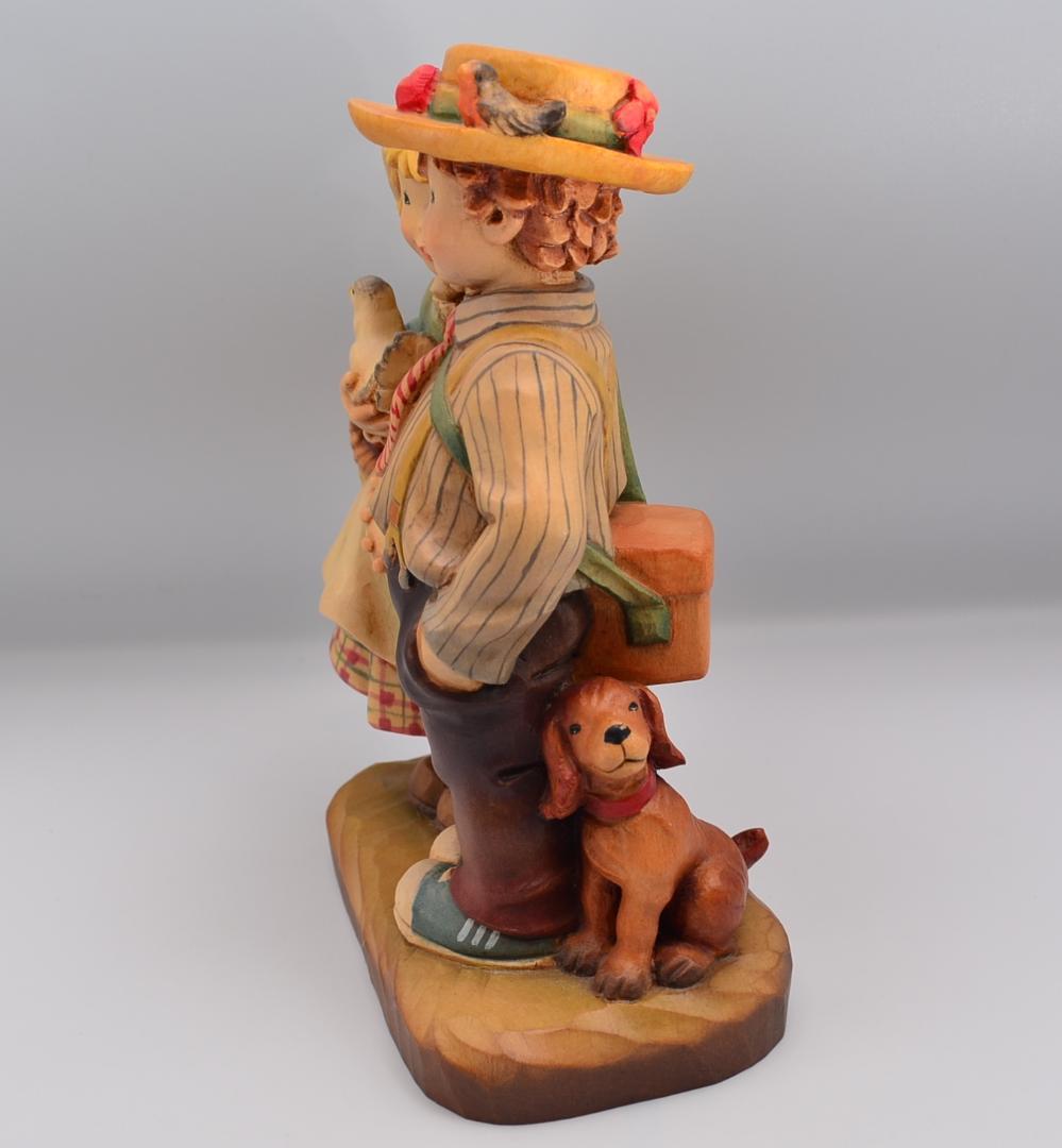 春の散歩　アンリ　ANRI　限定品　木彫り人形　イタリア　高さ20ｃｍ