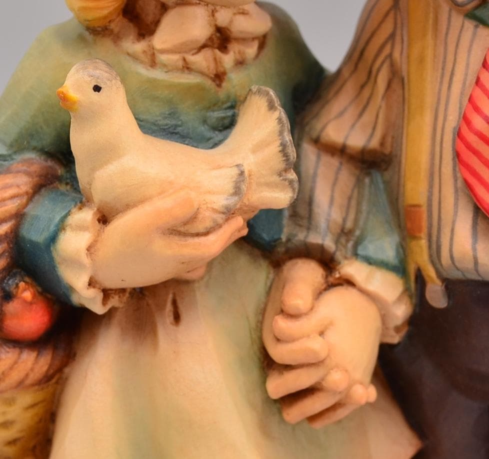 春の散歩　アンリ　ANRI　限定品　木彫り人形　イタリア　高さ20ｃｍ