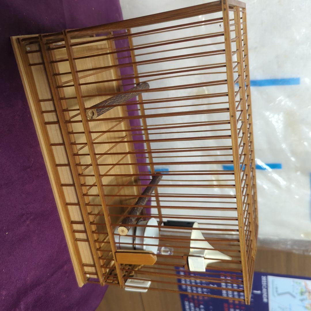 130　 鳥籠６個＆6羽用寝桶（総桐板製）