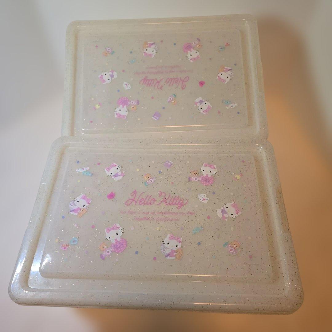 サンリオ　ハローキティ　ふた付き　収納ケース　Ｌ