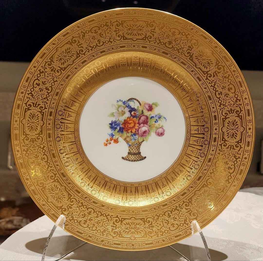 ロイヤル ババリア B① フッチェンロイター ゼルプ 金彩 ディナープレート花籠