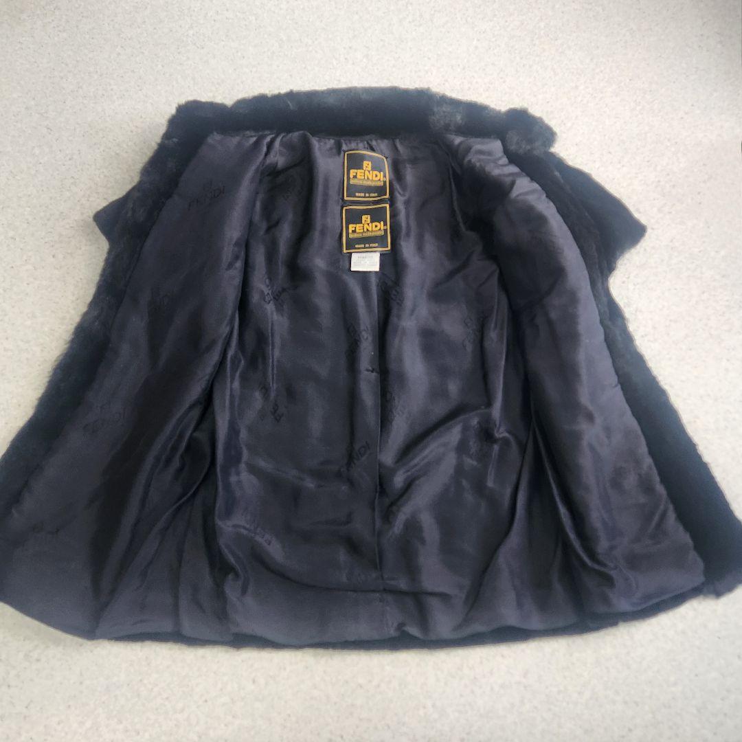 【極美品】FENDI ミンク ファー 毛皮 シャツ シェルボタン イタリア製