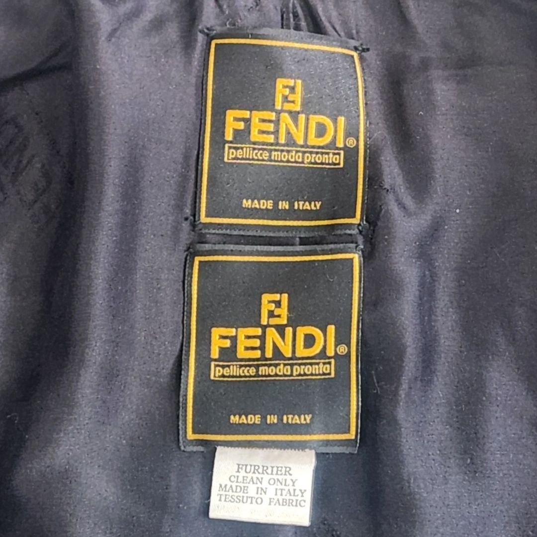 【極美品】FENDI ミンク ファー 毛皮 シャツ シェルボタン イタリア製
