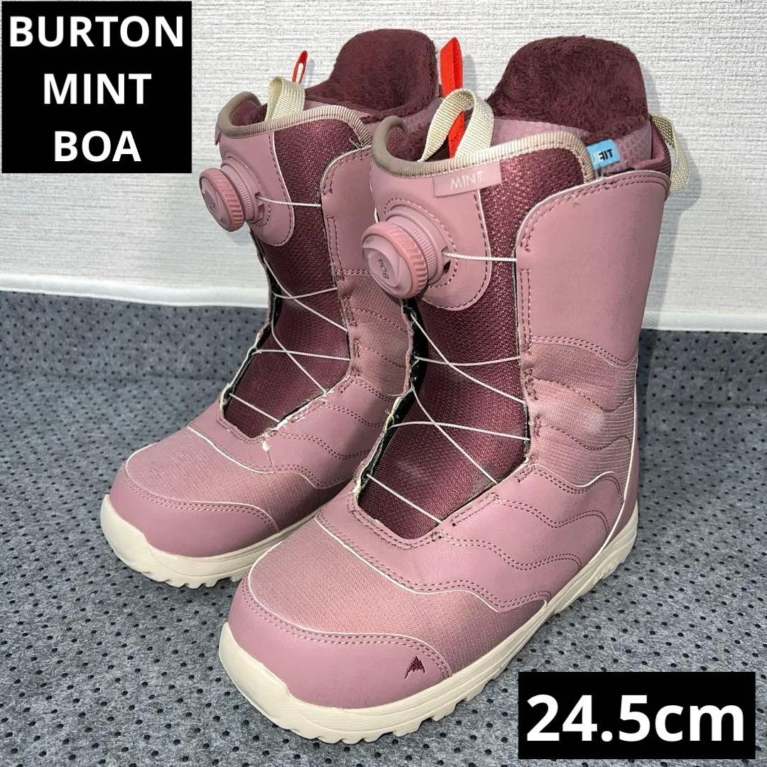 7-8回使用 24.5cm BURTON MINT BOAピンクブーツ