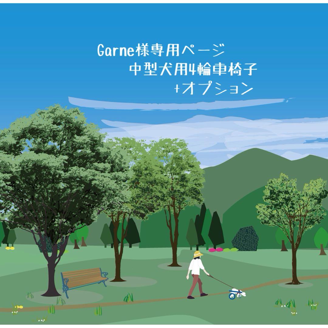 Garneページ■中型犬用4輪　犬の車椅子　犬の歩行器+オプション
