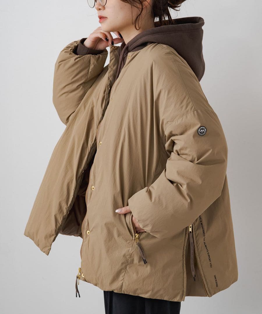 PUAL CE CIN フレンチダックダウン サイドジップジャケット