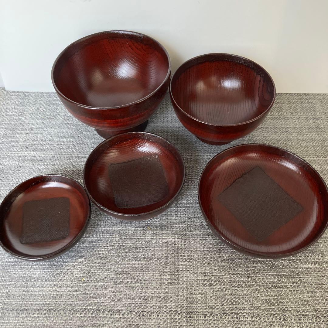 未使用　応量椀　応量器　五つ組