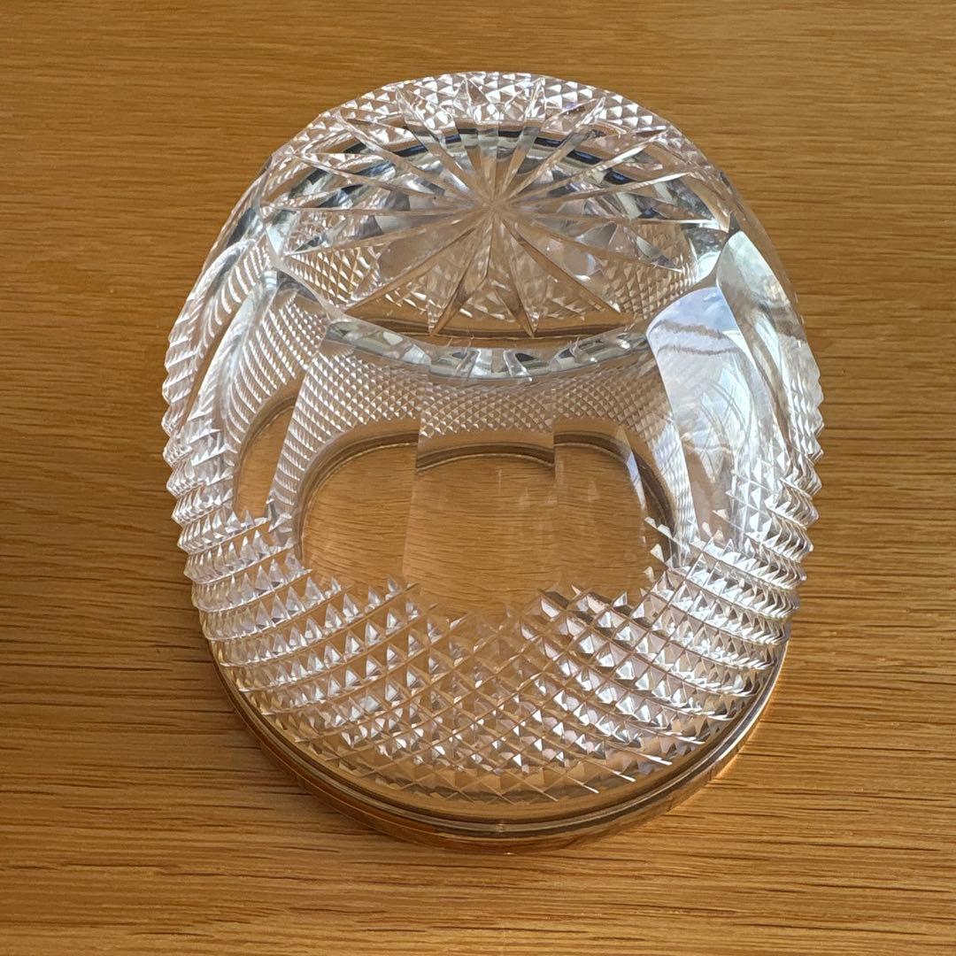 クリスタルカット小鉢 河上恭一郎氏 作家物 百貨店個展にて購入　銘入り