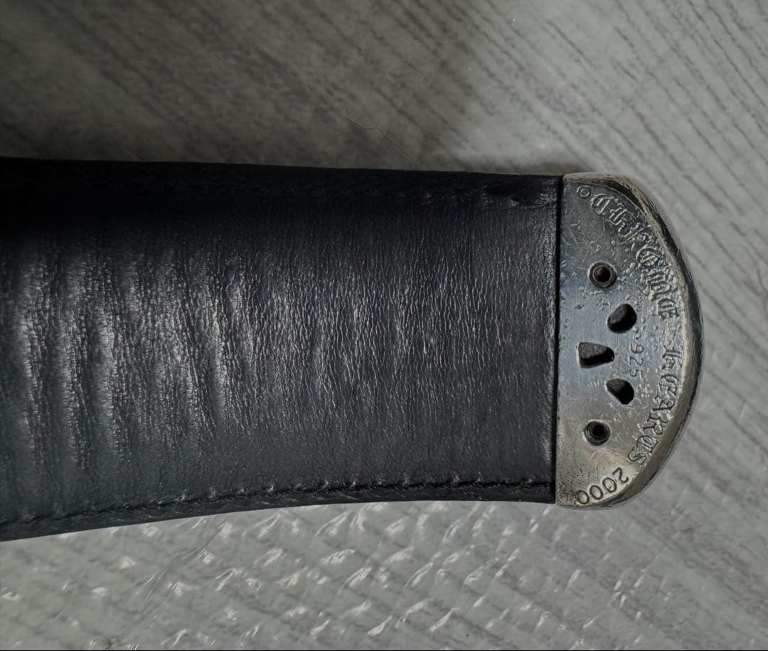 エルメス 1996年製 黒レザーベルト