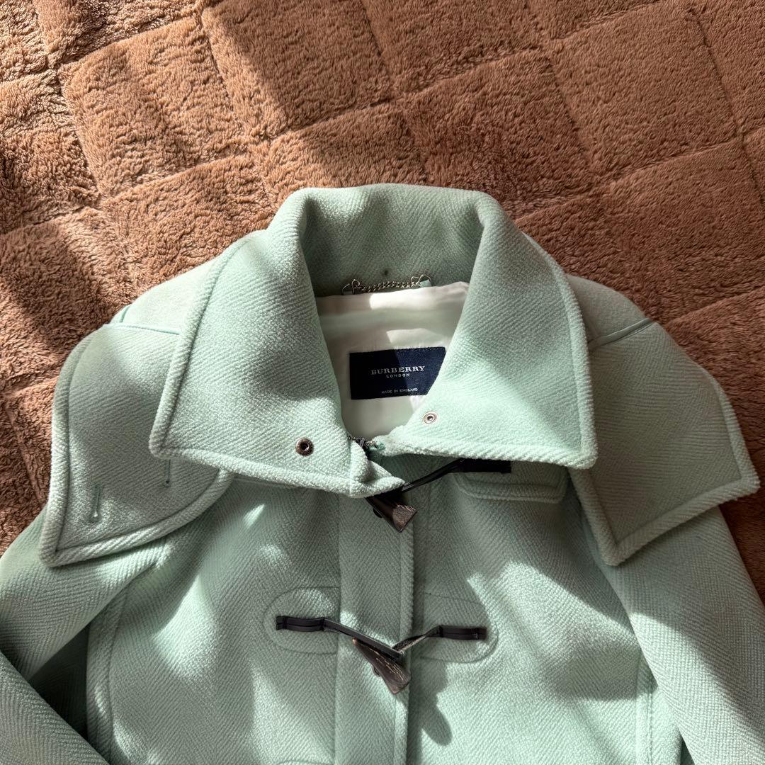 BURBERRY ミントグリーンダッフルコート