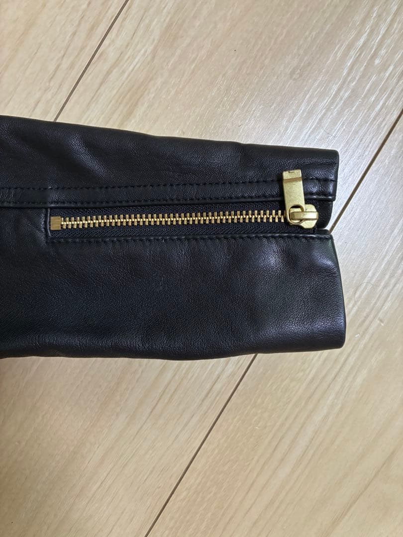Noble♡ ソフトラムレザーライダースブルゾン