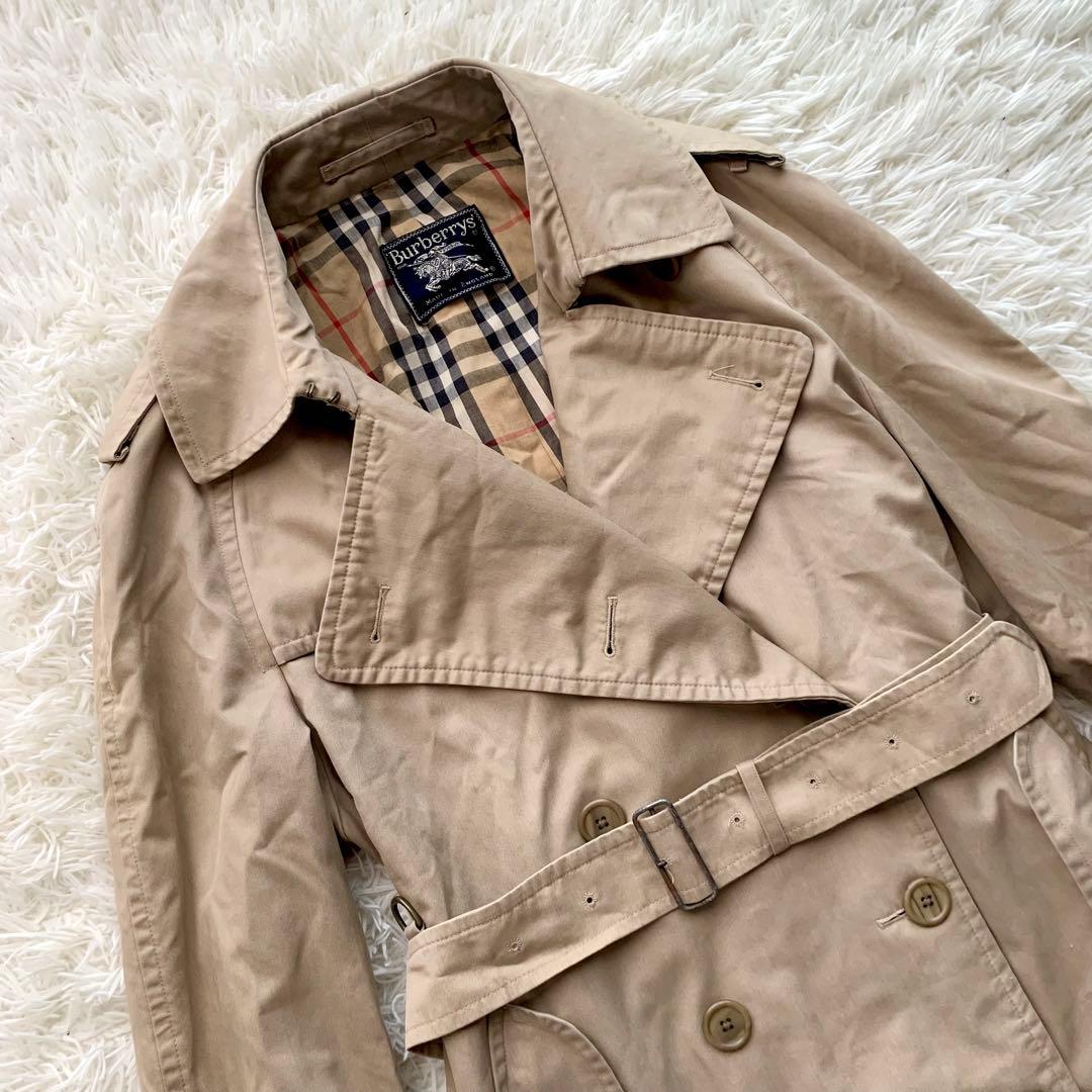 Burberry バーバリー ベルト付 トレンチコート ノバチェック ベージュ