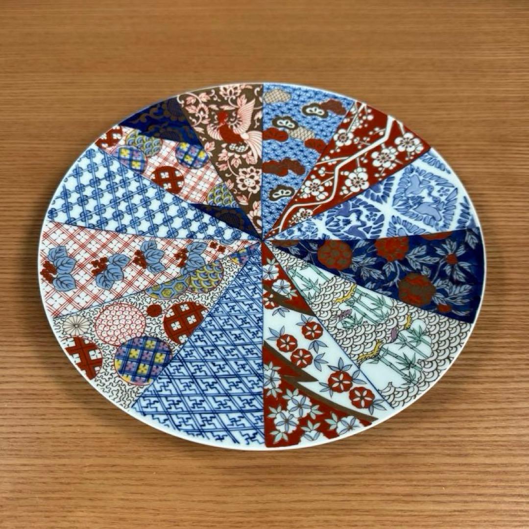 GOLD IMARI 旭日吉祥文 フラットプレートM☆
