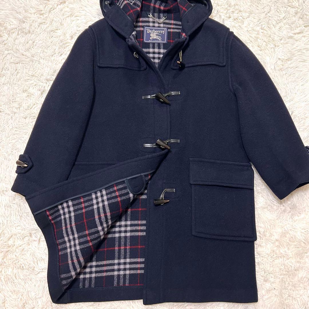 BURBERRY バーバリー　ダッフルコート　ノバチェック　ネイビーＭ