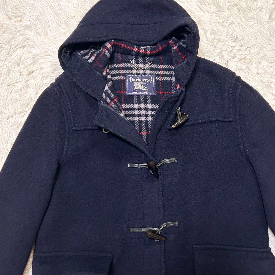 BURBERRY バーバリー　ダッフルコート　ノバチェック　ネイビーＭ