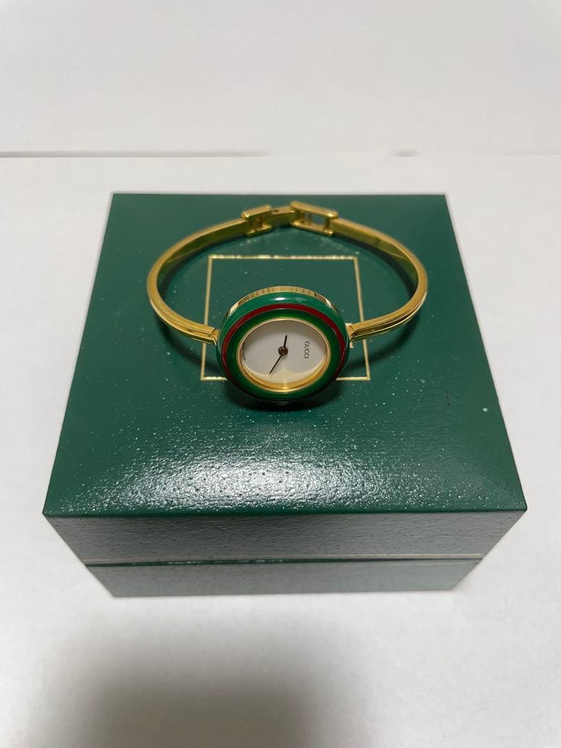 極美品 GUCCI グッチ チェンジベゼル12色完備 箱、保証書付き　稼働