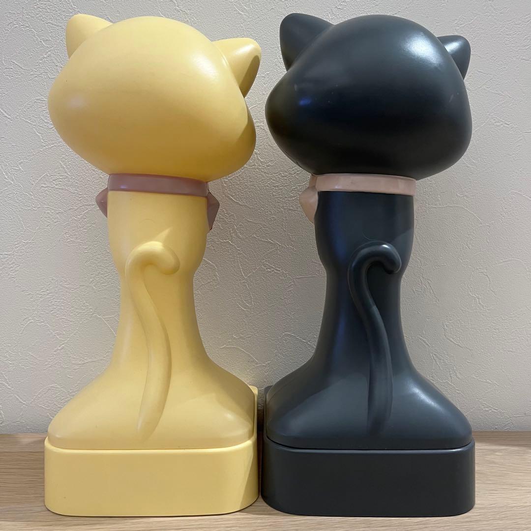 70s 80s SWIMMER 猫の置物 フィギュア ￼2点セット レトロ