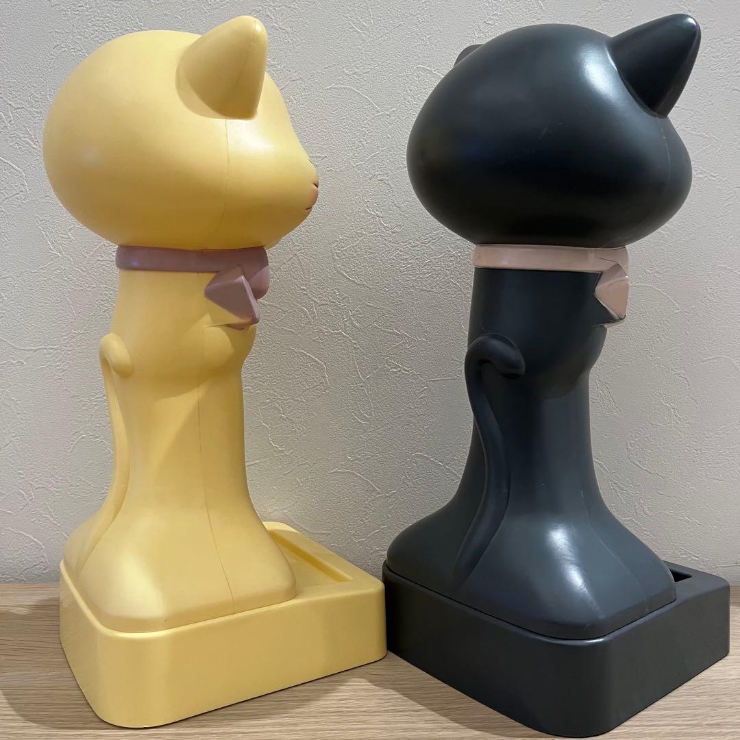 70s 80s SWIMMER 猫の置物 フィギュア ￼2点セット レトロ