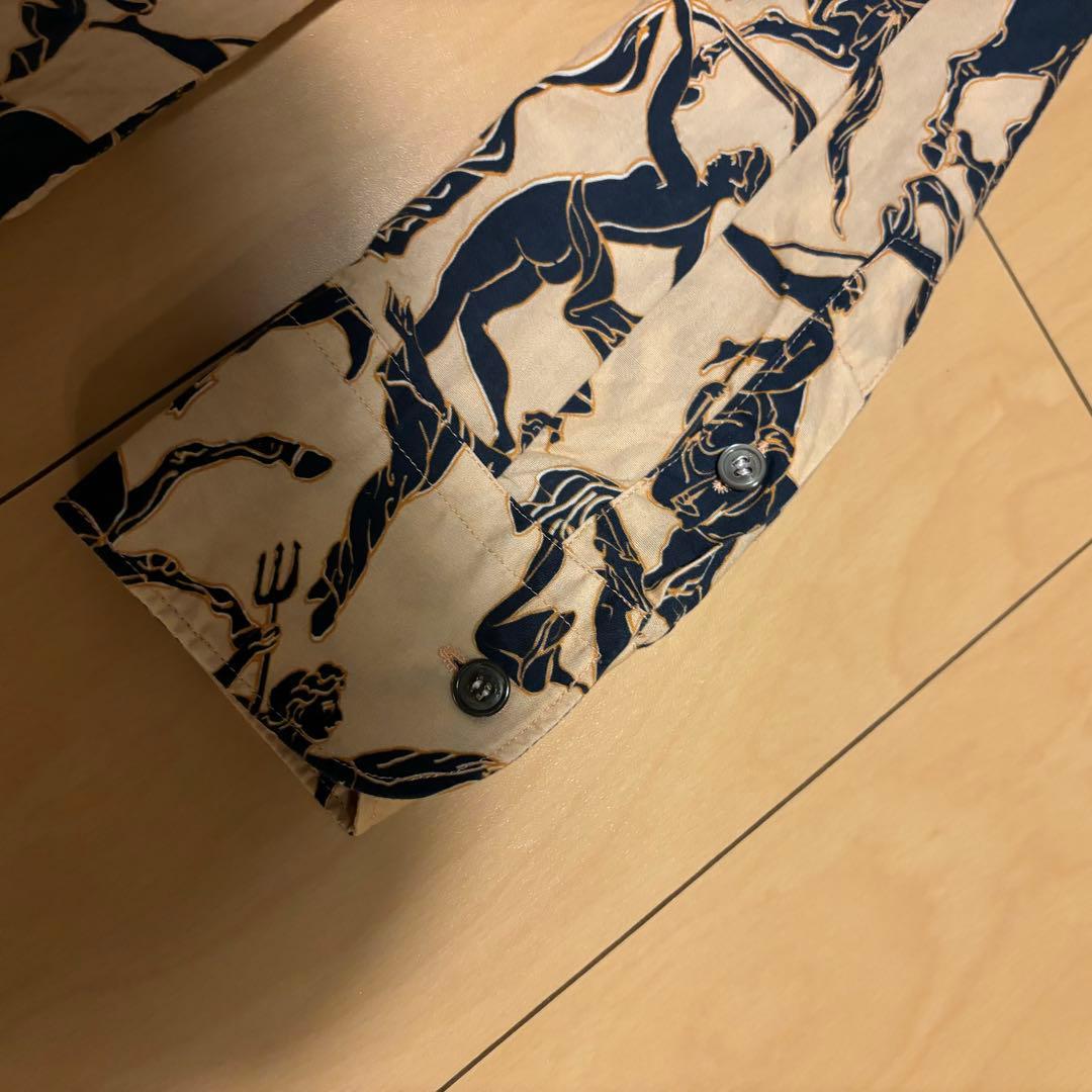 【極美品】フェラガモ 総柄シャツ サーモンピンク