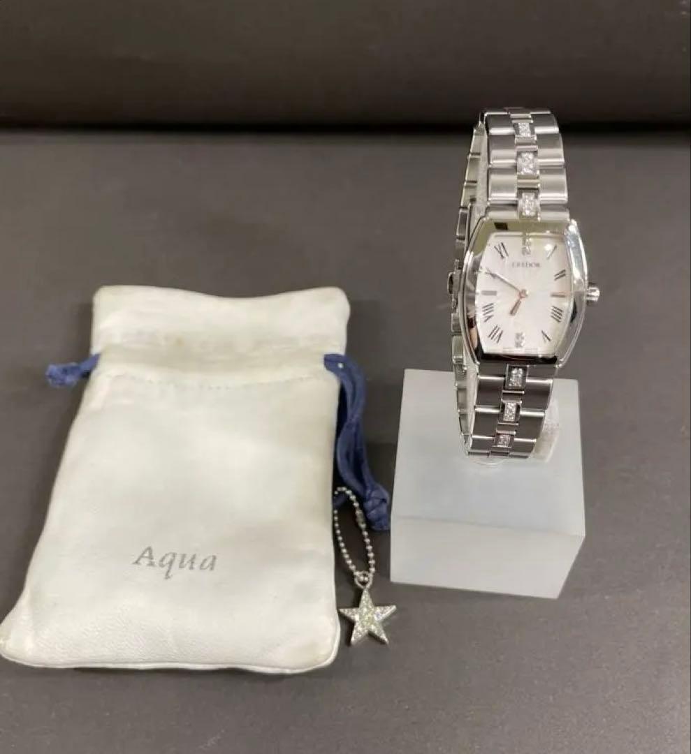 SEIKO CREDOR AQUAシルバー腕時計 レディース 稼働品