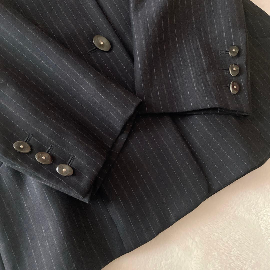 極美品⭐︎Salvatore Ferragamo 黒 ストライプ パンツスーツ
